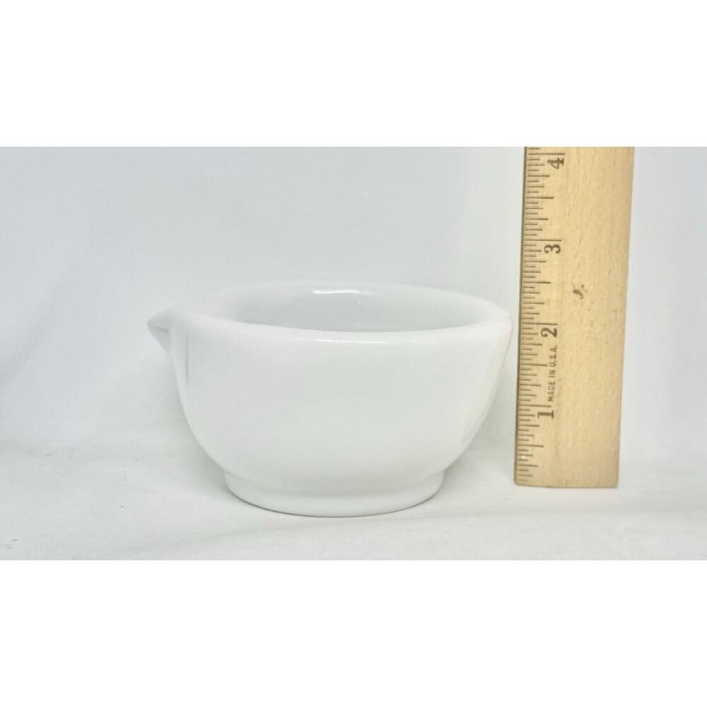 White Porcelain Mortar & Pestle Set, 5oz - Unglazed Grinding Surface Unbranded - Picture 12 of 16